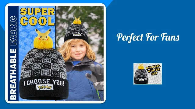 Amazon.com: Pokemon Beanie Winter Hat for Kids, 5–12 Yrs, Knitted